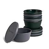 BURNHARD Pizzaballenbox mit Deckel, luftdicht, 6er-Set aus BPA-freiem...