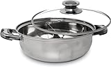 Luxus - Fonduetopf - Fonduetopf 2 Fächer - Ø32cm - Hotpot Pfanne -...