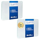 getgastro 2-er Set Schneidebrett Glas 30x20, Rutschfest mit Füße,...