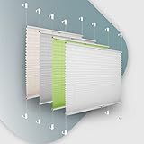 Plissee ohne Bohren Klemmfix 85x120cm(BxH) Weiß Jalousie Sonnenschutz...