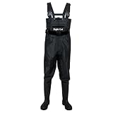 Night Cat Wathose Herren Damen Frauen Wathose mit Stiefeln Wasserdichte...