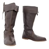 Stiefel Damen PU-Leder Retro-Stiefel Renaissance Steampunk Schuhe Damen...