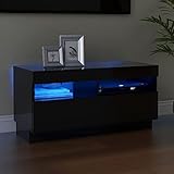 TJROO TV-Schrank für Wohnzimmer mit RGB-LED-Lichtern, 80 x 35 x 40 cm,...