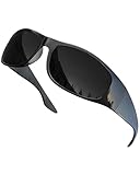 grinderPUNCH Schwarze Sonnenbrille mit super dunklen Gläsern | Reiter im...