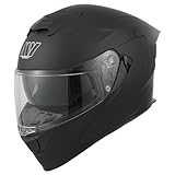 MY Motorrad Integralhelm Vollvisierhelm Mopedhelm mit Sonnenblende für...