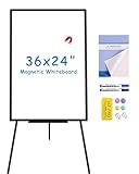 VIZ-PRO Magnetische Whiteboard-Staffelei Schwarz, 90 x 60 cm, Tragbares...