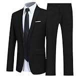 Männlich Slim Fit Business Hochzeit Party Zweiteiler Daunenweste Herren...