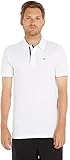 Tommy Jeans Herren Tjm Slim Placket Dm0dm15370 Kurzarm Poloshirts, Weiß, L...