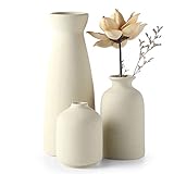 CEMABT Keramik Vasen 3er-Set Kleine Blumenvasen für Dekor, Moderne...