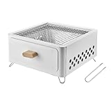 Nicoone Tragbarer BBQ Grill, Faltbarer Holzkohlegrill, Kleiner Grill...