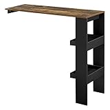 [en.casa] Bartisch Bromölla 120 x 45 x 106 Stehtisch für Wandmontage mit...