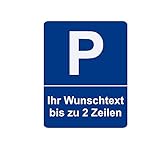 Parkplatzschild mit Wunschtext und individueller Gravur - Hinweis Schild...