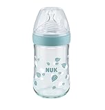 NUK Nature Sense Glasflasche mit Silikon-Trinksauger mittelgroß (0-6...