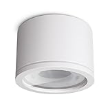 linovum NUHA Aufbauspot weiß Bad IP44 mit Fassung für 1x GX53 -...