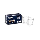 De'Longhi DLSC311, Thermisches Glas Doppelwandiges Cappuccino-Set, 2 Stück...