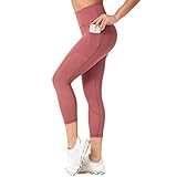 RAYPOSE Capri Leggings Damen High Waist Push Up Sportleggins Gym Sporthose...