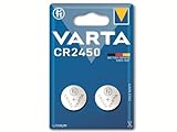 VARTA Batterien Knopfzelle CR2450, 2 Stück, Power on Demand, Lithium Coin,...