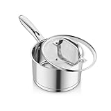 14cm Stielkasserolle, Onader 3-Lagiger Boden Edelstahl Kasserolle Milchtopf...