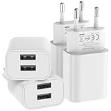 4er Pack USB ladegerät für iPhone 15 14 Plus Pro Max 13 12 11 SE Samsung...