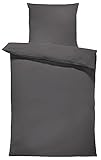 one-home Uni Bettwäsche Einfarbig Mikrofaser Garnituren Bettbezüge...