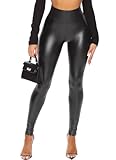 Navneet Lederhose Damen Lederleggings Push Up Leder Leggings Latex Hose...