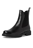 Tamaris Damen Chelsea Boot Lederstiefel Stiefelette Frauen schwarz...