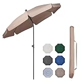 Sekey Sonnenschirm Balkon 200cm mit Schutzhülle Sonnenschirm Strand für...