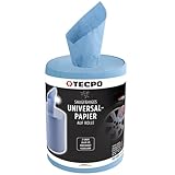 TECPO Putztuchrolle Blau 1x 300 Blatt gesamt 300, 2-lagig, perforiert,...