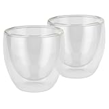 APS 10370 Gläser TWINZ, 2er Set, doppelwandig, ideal für Espresso, Ø 6...