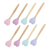 TOPBATHY 8 Stück Herzförmiger Silikon Kochlöffel Set Teilig mit...