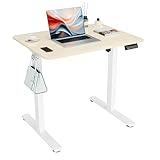 ERGOMAKER Elektrisch Höhenverstellbarer Schreibtisch 80×60 cm – Kleiner...
