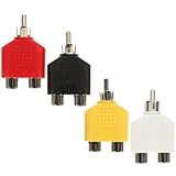 IMIKEYA 4 Stück Y Splitter Audio Adapter aus Zinklegierung und ABS Dual...