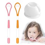 2 Stück Zungenschaber Mit 2 Stützen, Zungenreiniger, Tongue Scraper für...