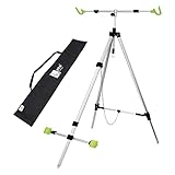 Zite Fishing Brandungsdreibein Ruten-Halter - Aluminium Tripod für 2...