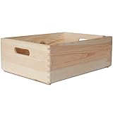 Creative Deco XL Große Holzkiste Obstkiste Korb | 40x30x13cm (+/-1cm) |...