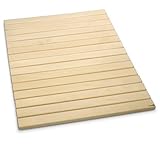 LaJa26 Sauna Bodenmatte - FSC Espenholz - Rollbar - Rutschfest - Verbunden...