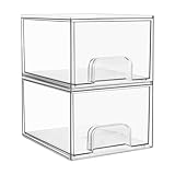 Vtopmart 2 Stück Schubladen Organizer, Transparent Badezimmer Organizer...