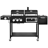 TAINO HERO DUO Gasgrill Holzkohlegrill Smoker Kombigrill Grillwagen 2 in 1...