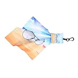 CLISPEED Schlüsselanhänger Brillenputztuch mit Floralem Druck Weiches...