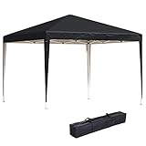 Outsunny Pavillon ca. 3x3m, wasserabweisend Stabil Winterfest Pop-up...