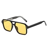 MUTYNE Doppelsteg-Sonnenbrille für Herren, quadratisch, UV-Schutz 400,...