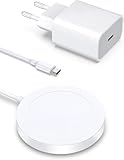 Mag-Safe Ladegerät Wireless Charger für iPhone: Magnet Ladestation...