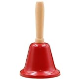 Holz Handglocke, extra laut, Weihnachtsklingelglocke, Messingglocke, 6,3...