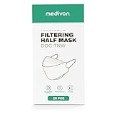 MEDIVON 25x FFP3 Masken, 3D Comfort Fit, Weiß, Einheitsgröße