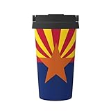 JZQZH Tragbare Kaffeetasse mit Arizona-Flagge, stilvolles Design und...