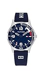 Tommy Hilfiger Jungen Analog Quarz Uhr mit Silikon Armband 1720016