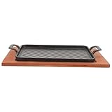 Toyvian 1 Satz Portable Gusseisen Robuste Antihaftbeschichtete Grillplatte...