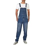 Latzhose Herren Jeans Overalls 90er Latzhose Herren Arbeitshose Blau Jeans...
