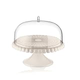 Guzzini - Tiffany, Kleine Tortenplatte mit Fuß und Haube - Milchweiß, Ø...