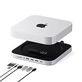 SATECHI Mac Mini Hub & Ständer mit SSD-Gehäuse für NVME & SATA M.2, Mac...